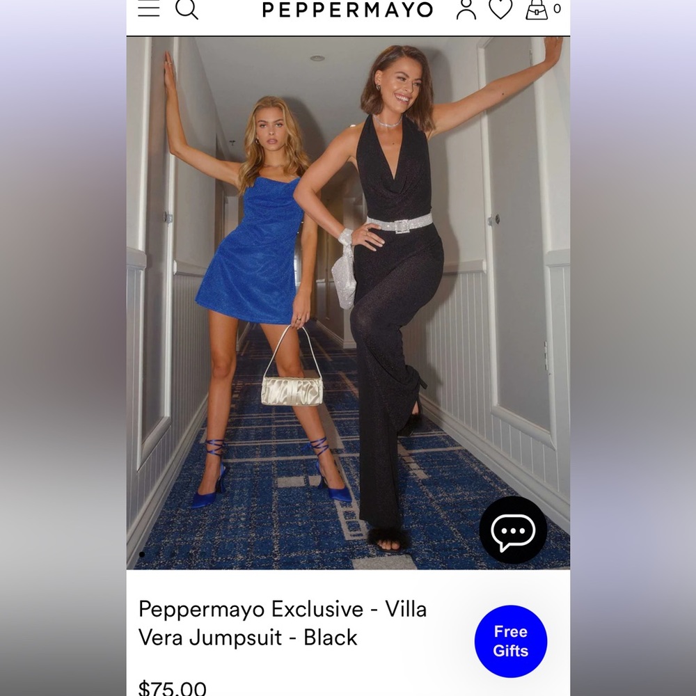 Peppermayo - Villa Vera Jumpsuit - Black size US 4 (au8) NWT